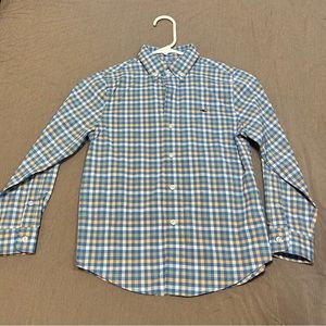Boys Size 6 Vineyard Vines Gingham Whale Oxford